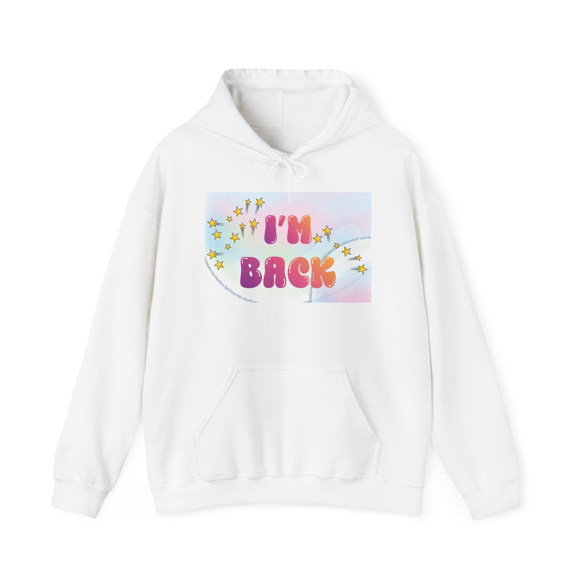 Back to School Hoodie — "I'm Back" Colorful Sweatshirt