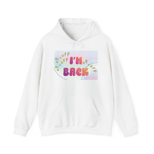 Back to School Hoodie — "I'm Back" Colorful Sweatshirt