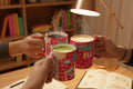 Academic Flex Coffee Mug — Retro Dots, Cat & Bell Accent Mug