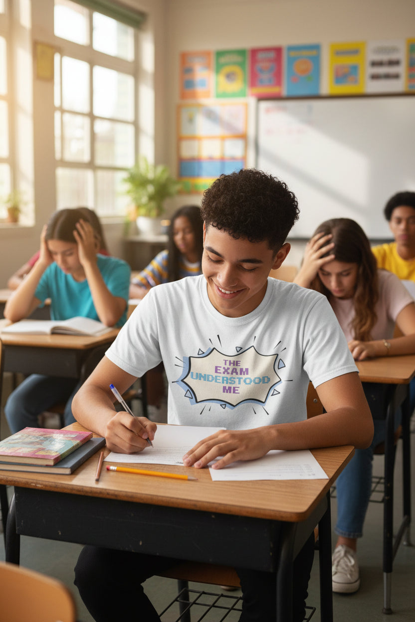 The Exam Understood Me | Graphic Tee (Teacher/GPA Humor)