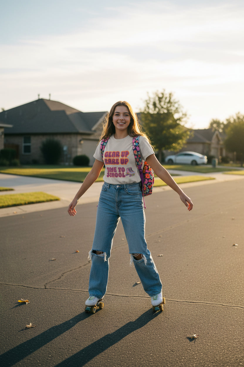 Gear Up, Rare Up | Retro Roller Skate T-Shirt